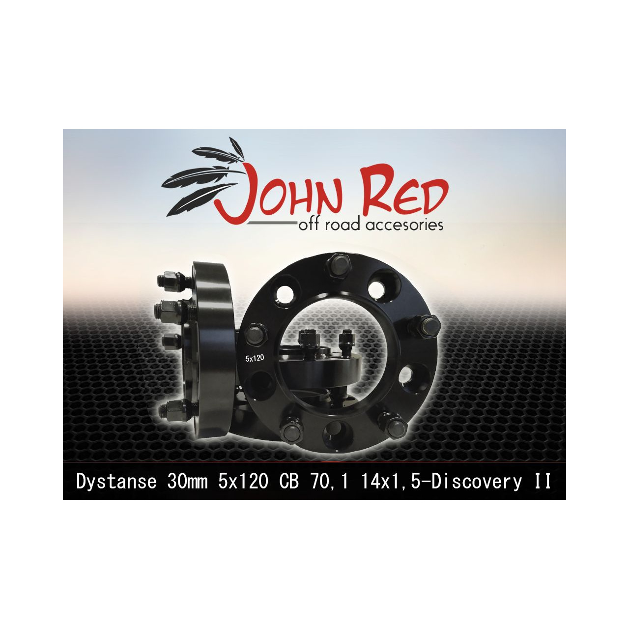 Dystanse aluminiowe z pierścieniem 30mm 5x120 Land Rover Discovery II