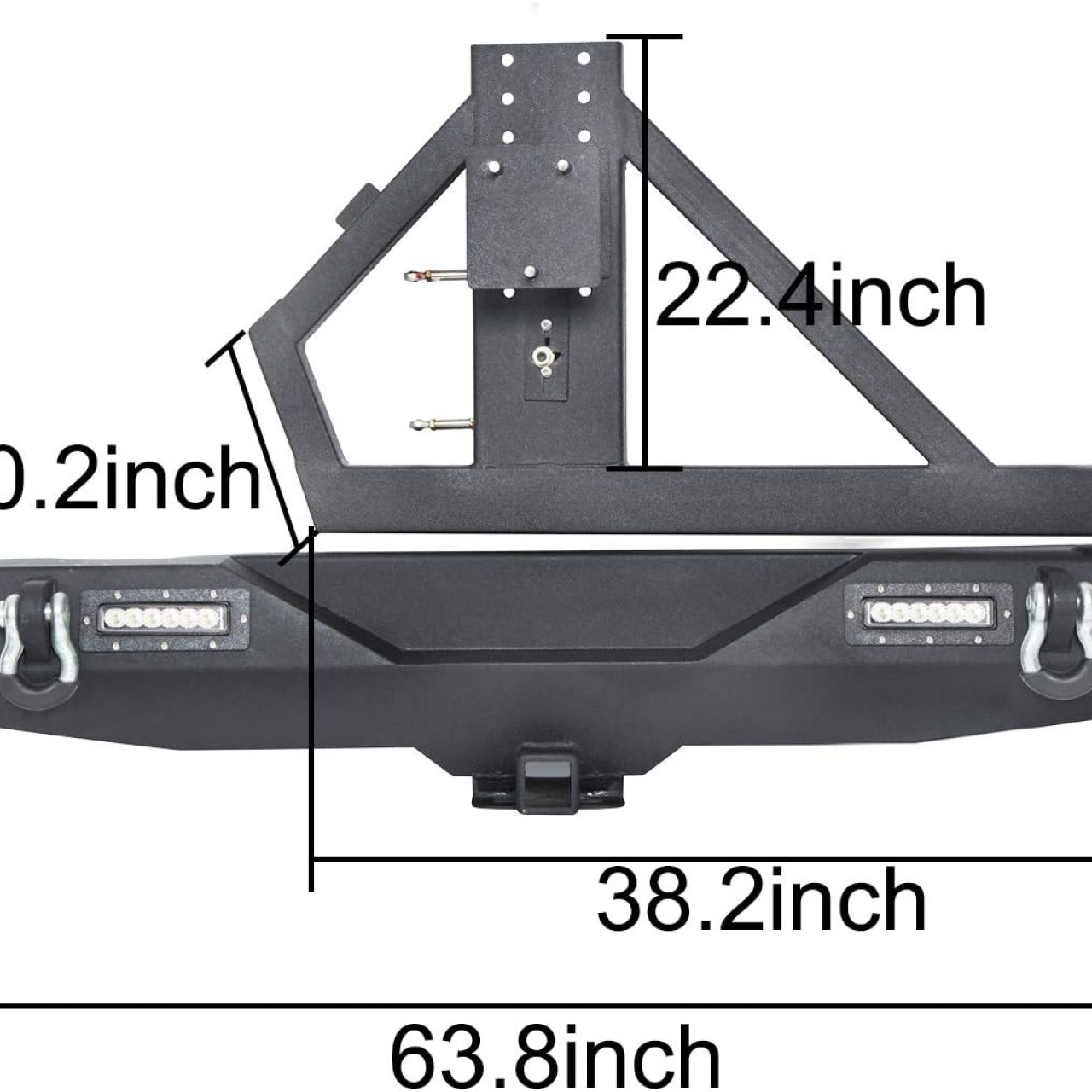 Zderzak tylny stalowy z uchytem na koło zapasowe Jeep Wrangler JK 2007-2018