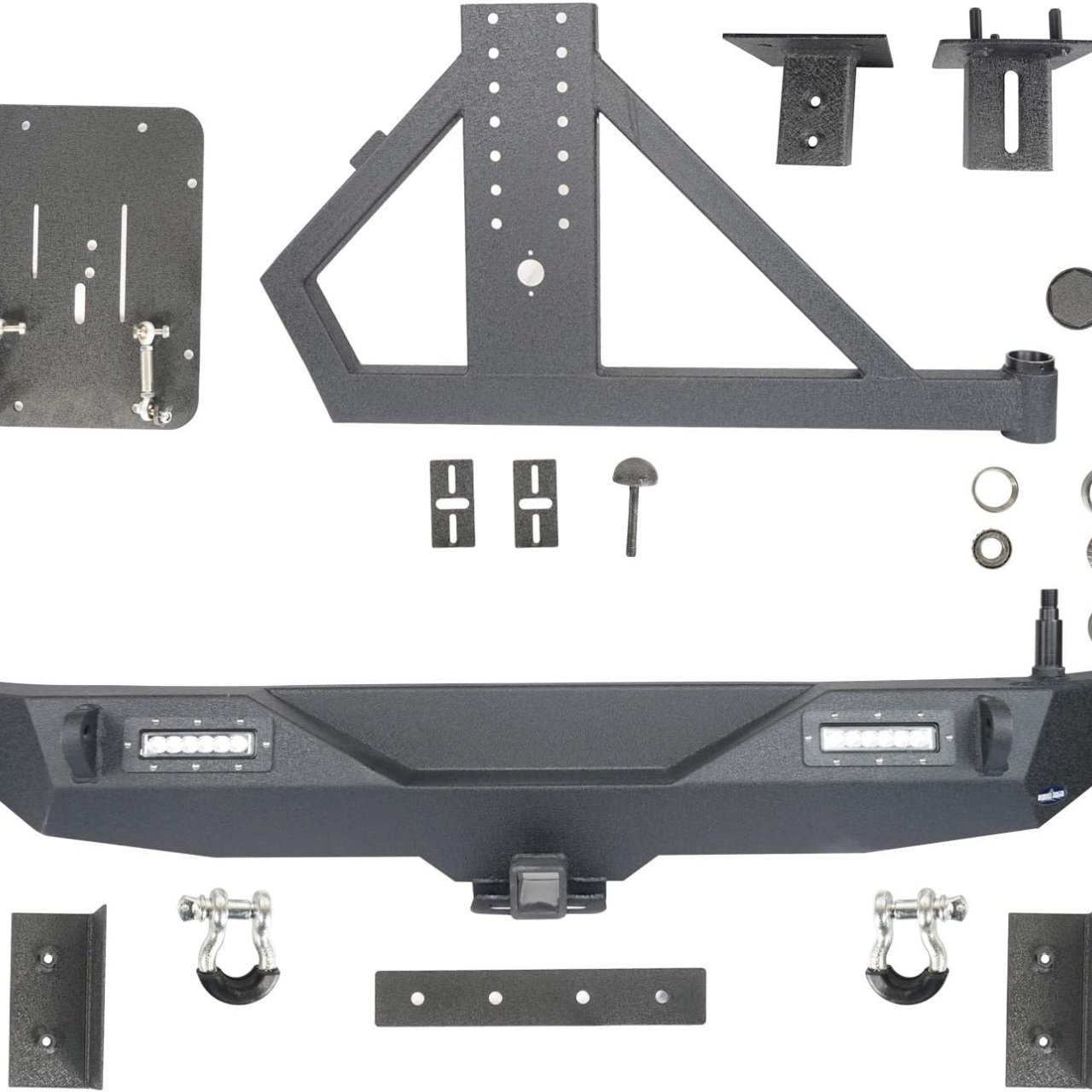 Zderzak tylny stalowy z uchytem na koło zapasowe Jeep Wrangler JK 2007-2018