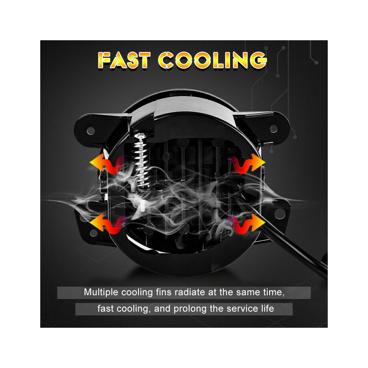 Lampy LED przeciwmgielne 4" cale z DRL do zderzaka Wrangler JL JK 2007+