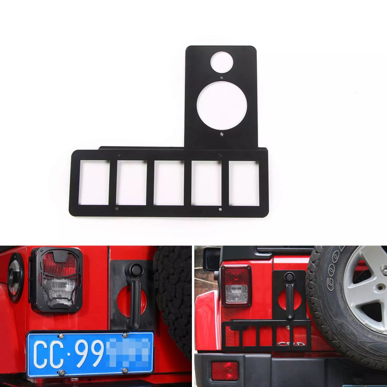 MOCOWANIE TYLNEJ TABLICY REJESTRACYJNEJ - Jeep Wrangler JK 07-18