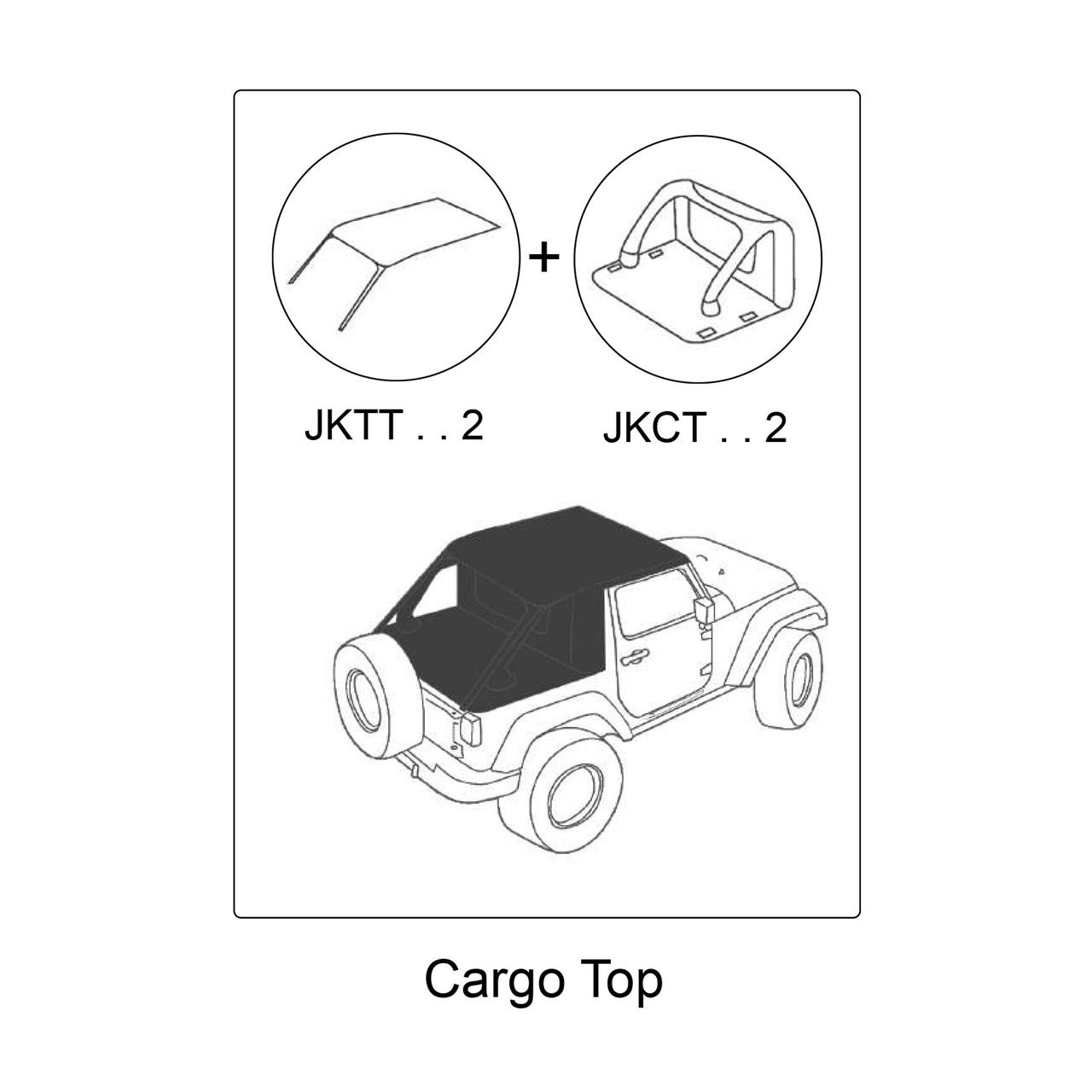 Kompletny Dach Cargo Top - Jeep Wrangler JK 2 Drzwi