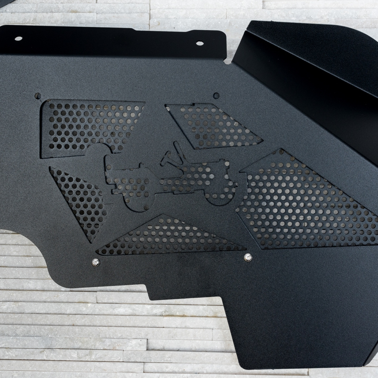  JEEP WRANGLER JK WEWNĘTRZNE ALUMINIOWE NADKOLA PRZEDNIE WENTYLOWANE CZARNE