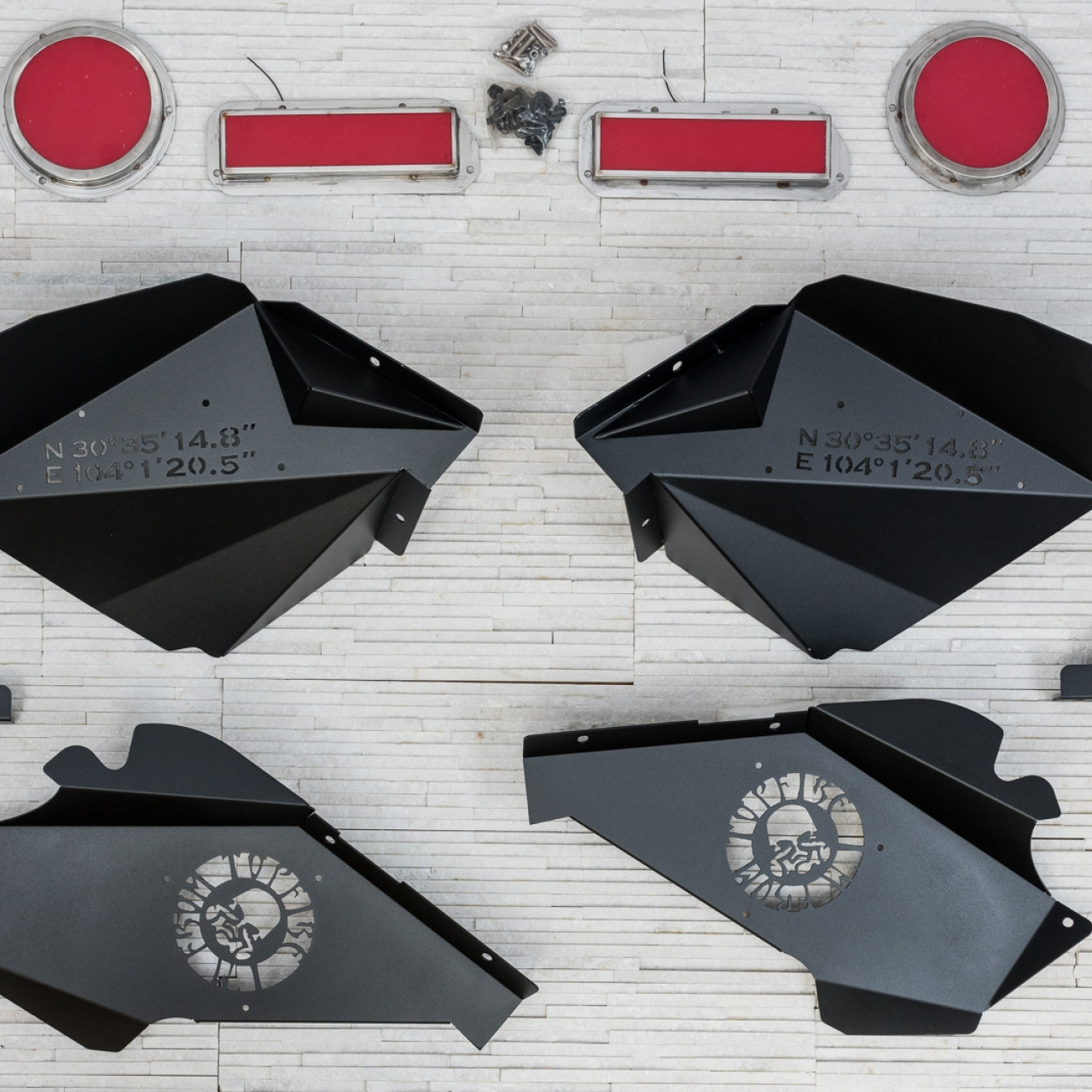  NADKOLA  PRZEDNIE ALUMINIOWE Z PODŚWIETLENIEM LED JEEP WRANGLER JK