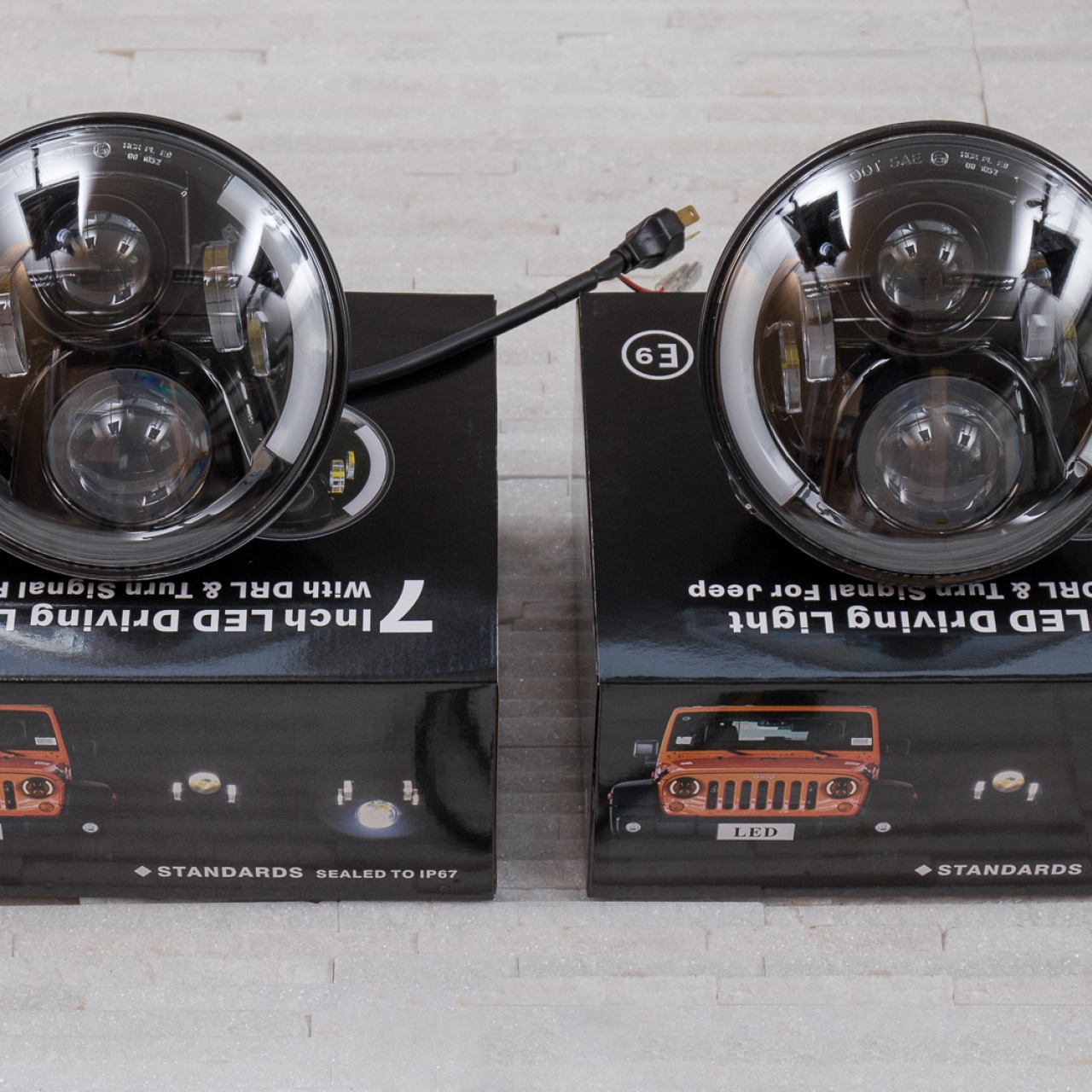 Reflektory przednie LED JW Speaker 8700 Evolution J2 Czarne - Jeep Wrangler JK