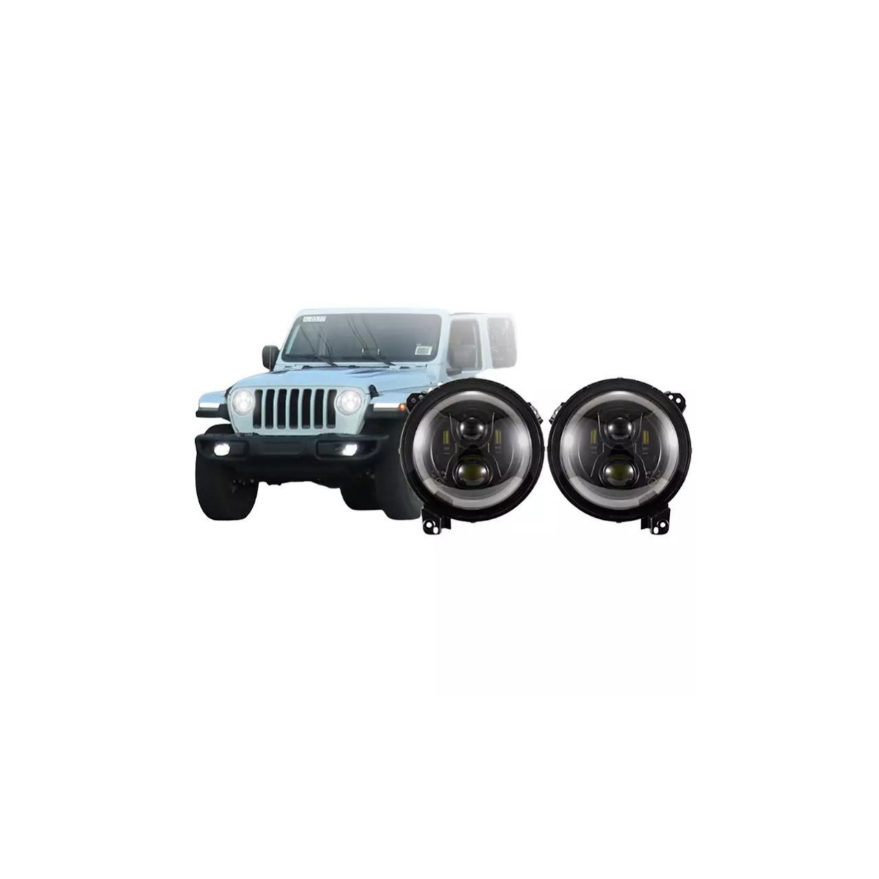 JEEP WRANGLER JL 2018+ LAMPY PRZEDNIE LED 9 CALI CE