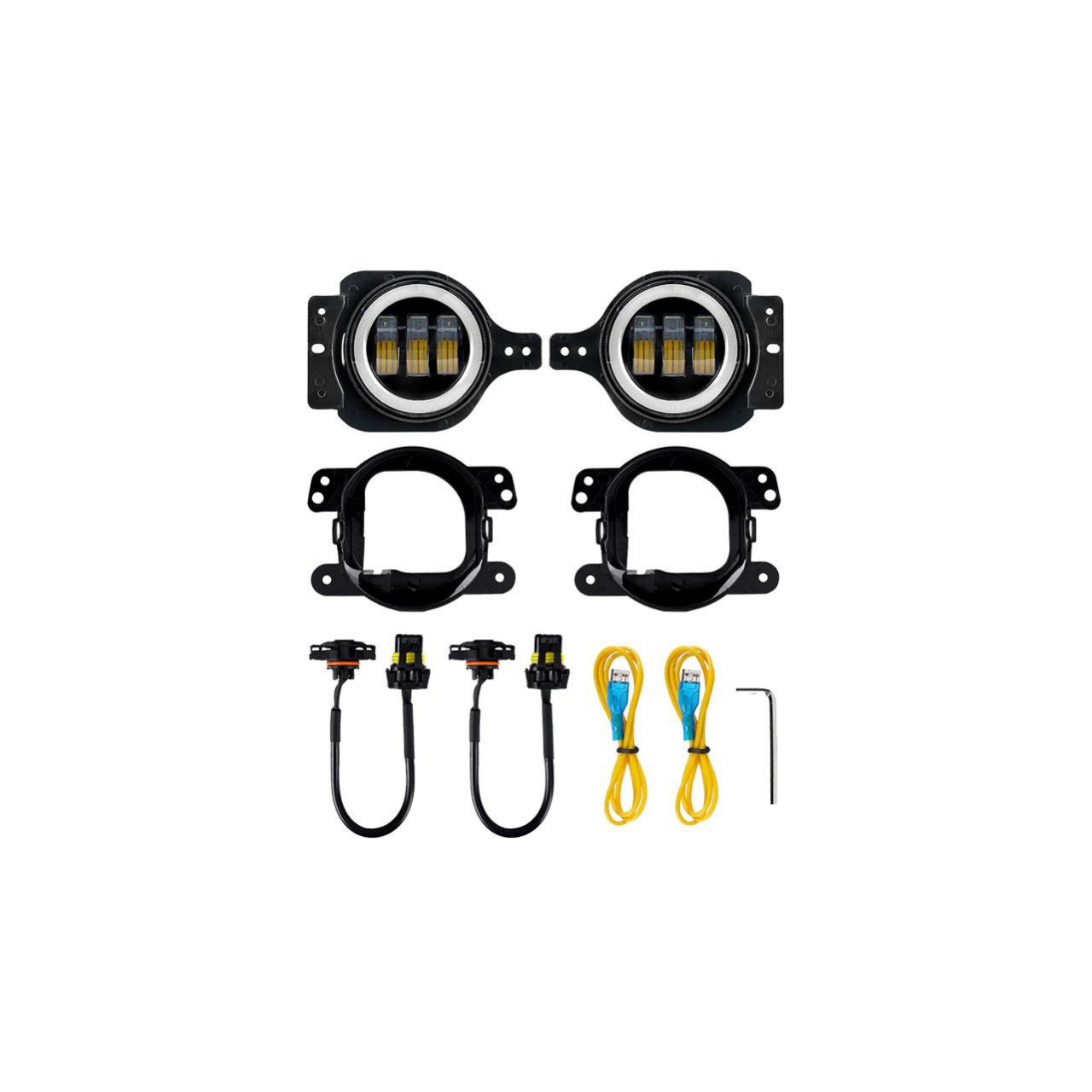 Lampy przednie przeciwmgielne w zderzak 4" Wrangler JL 2018+ Gladiator 2020+