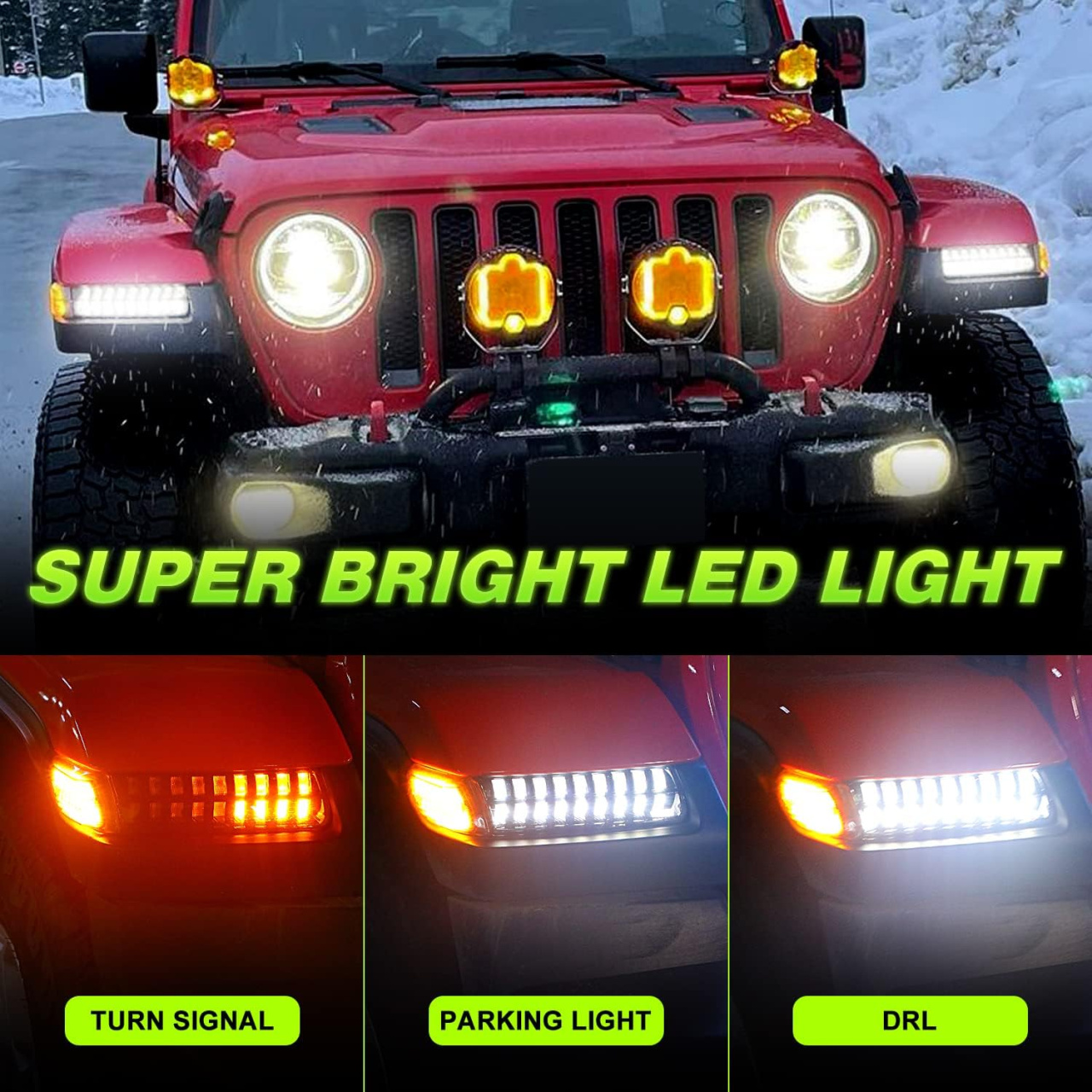 Kierunkowskazy przednie Jeep Wrangler JL 2018+ do wersji Sport wąskie