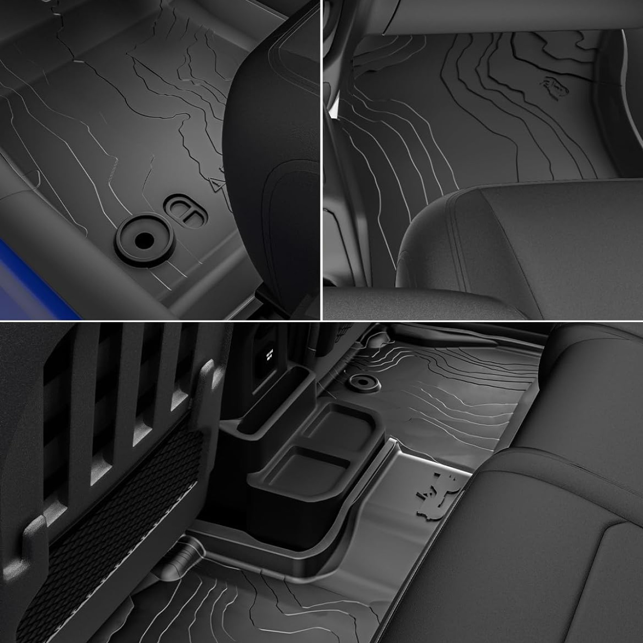 Komplet gumowych dywaników na podłogę Wrangler JL 2018+ Gladiator 2020+ 4D