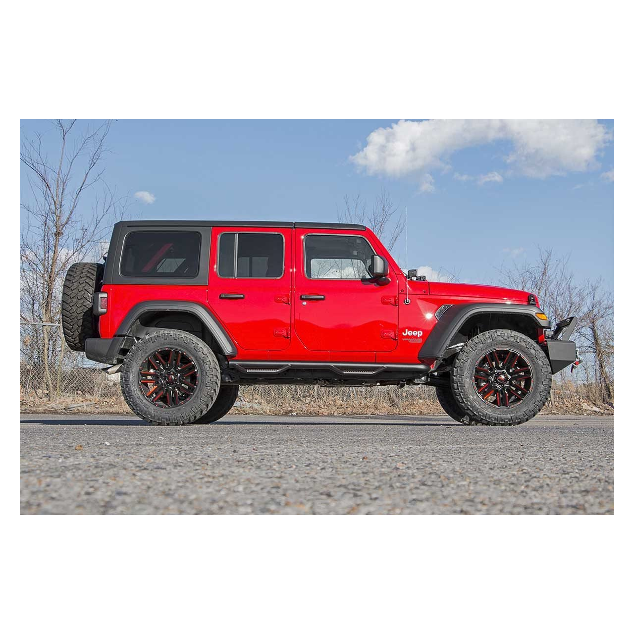 Progi, Stopnie Rough Country Nerf Steps - Jeep Wrangler JL 4-Drzwi
