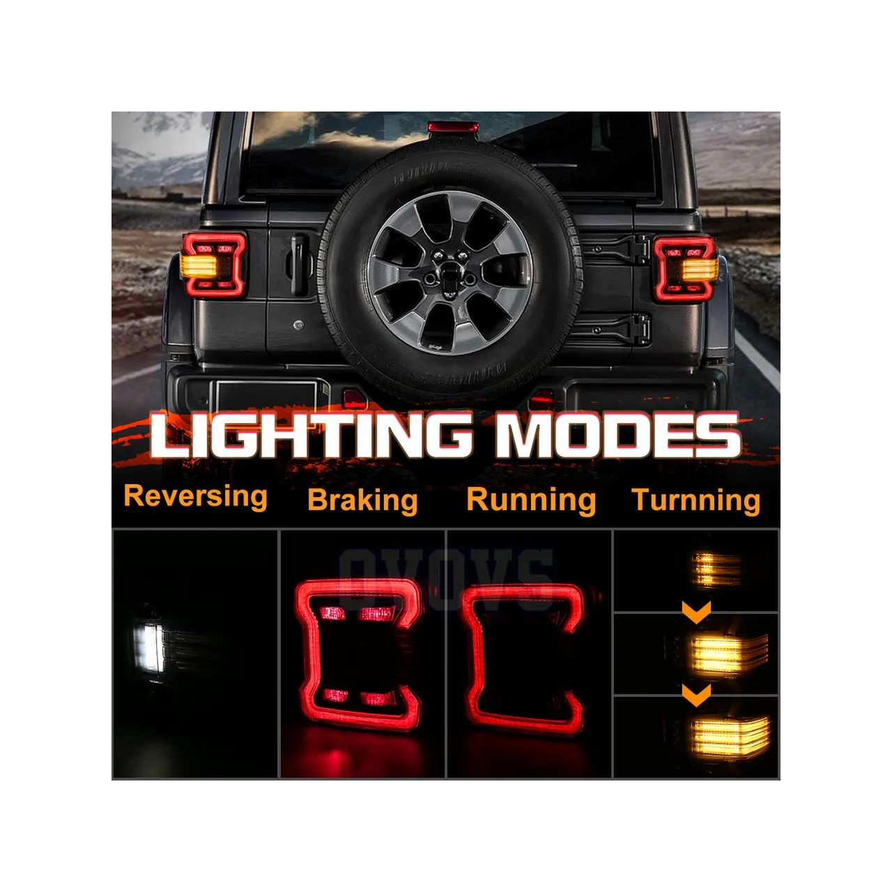 JEEP WRANGLER JL 2018+ LAMPY TYLNE LED WERSJA EUROPEJSKA SMOKED