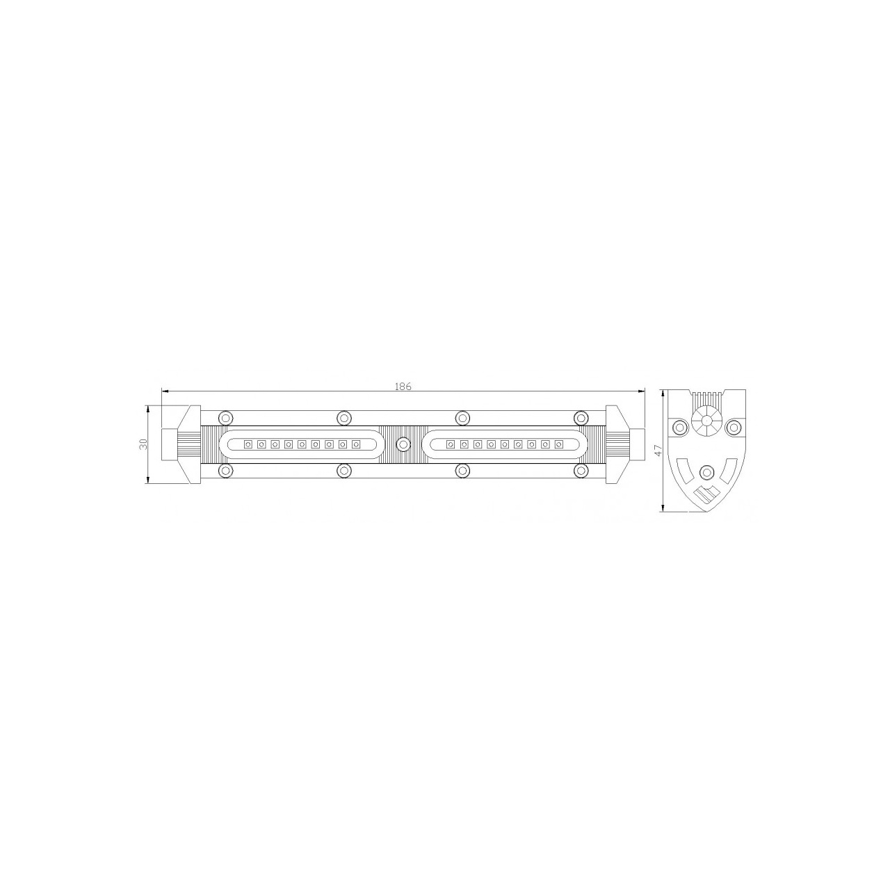 ŚWIATŁO ROBOCZE PANEL LED 27W 186mm