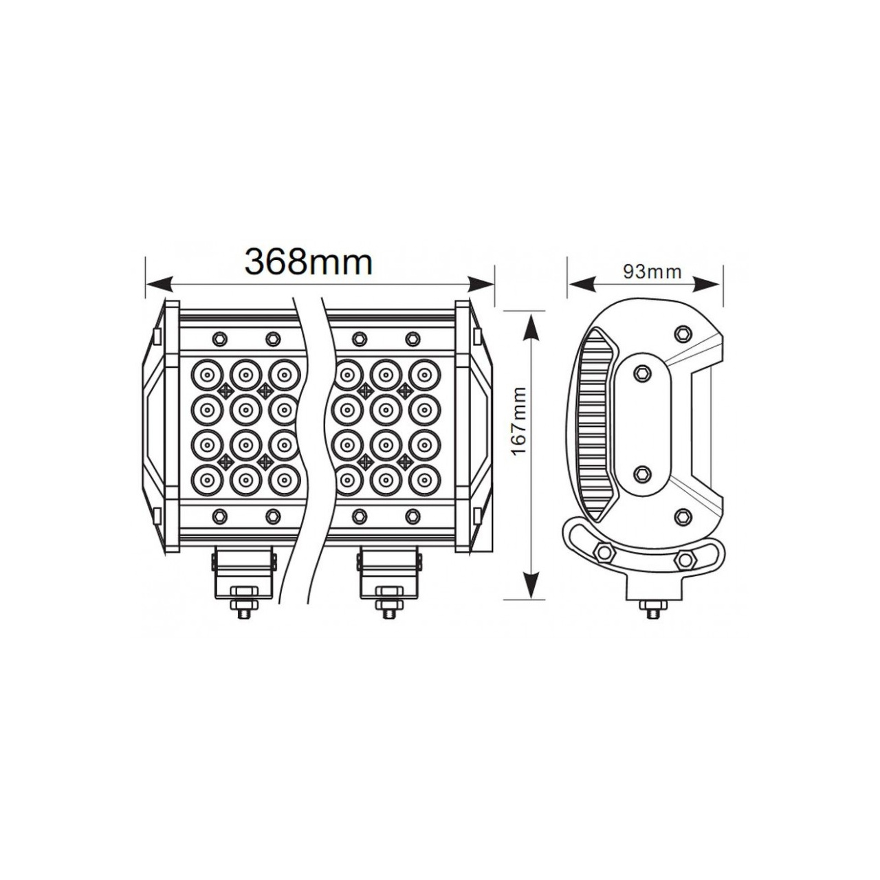 LAMPA ROBOCZA PANEL LED 180W 368mm