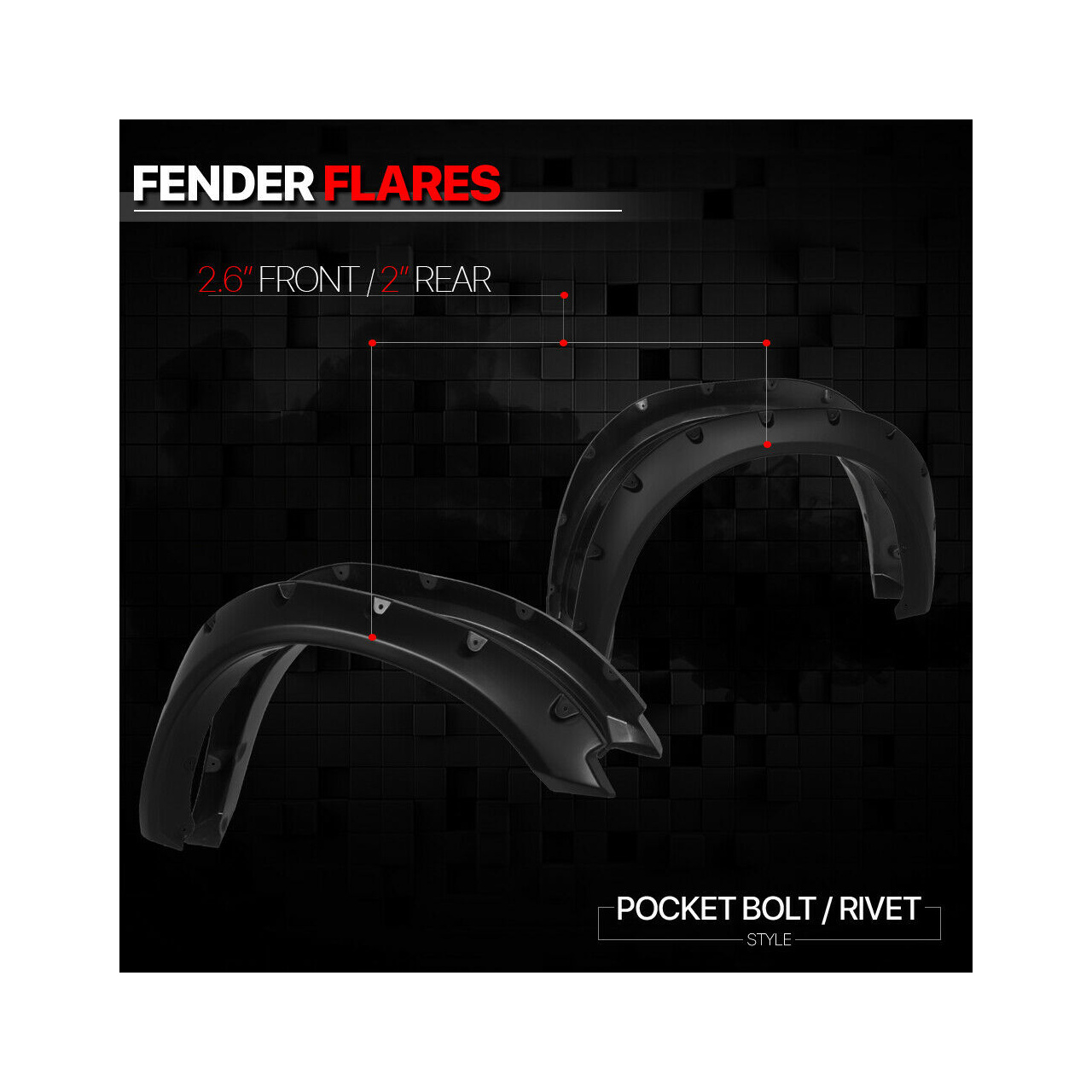 Poszerznia nadkoli, błotników  - Dodge RAM 1500, 09-18