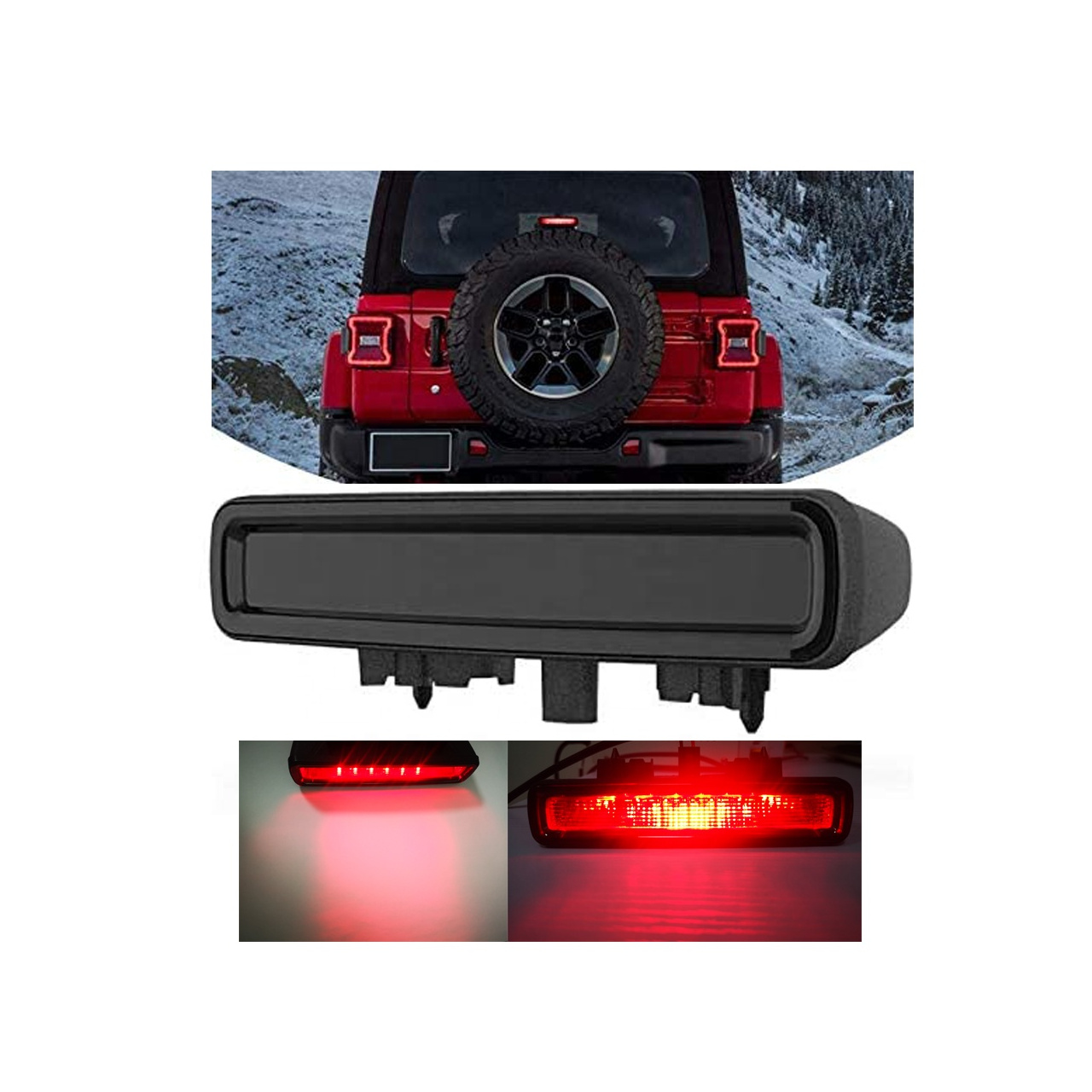 Światło stop LED tylne smoked Wrangler JL 2018+