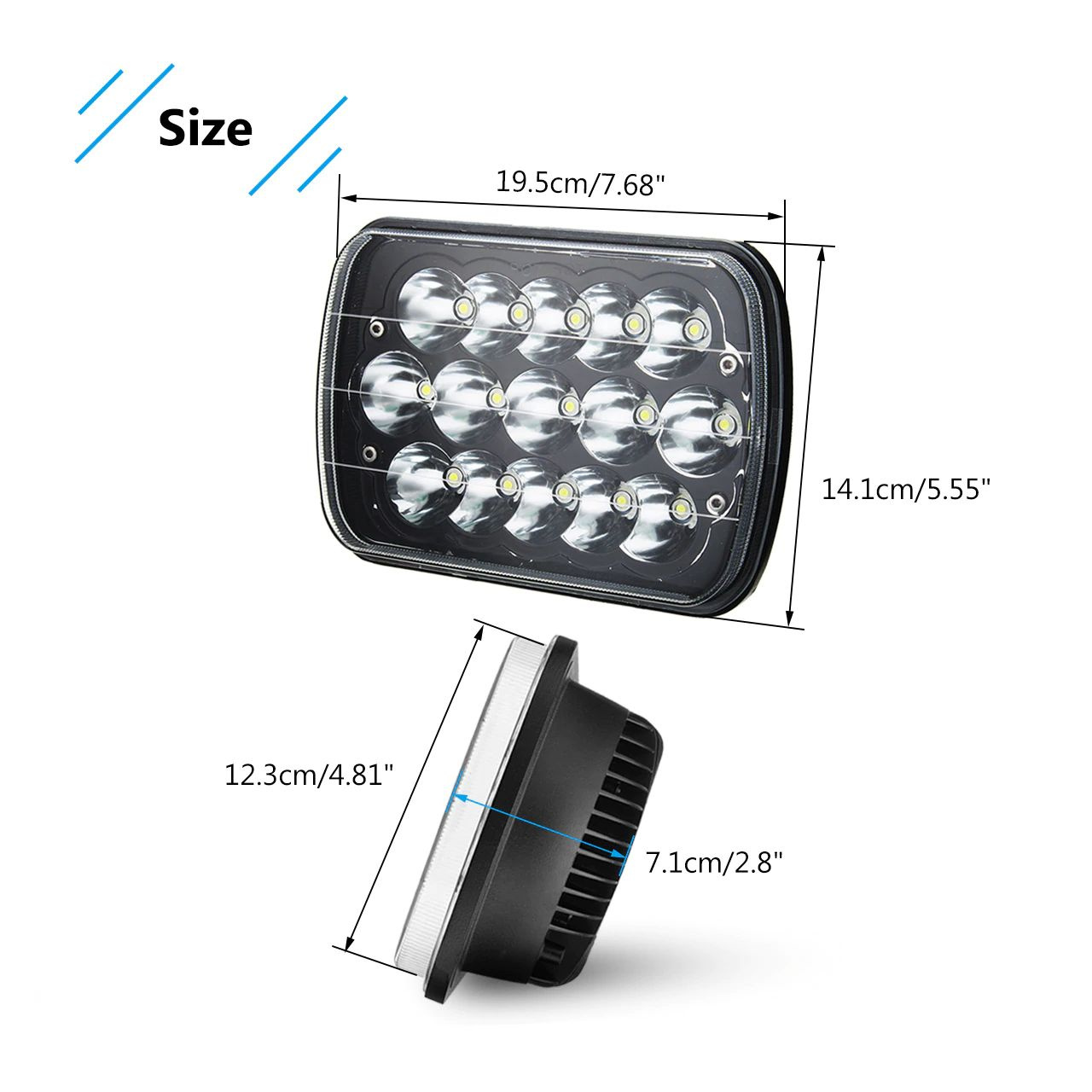 Lampy przednie LED Jeep Cherokee XJ Wrangler YJ