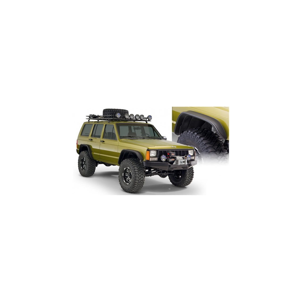 Poszerzenia nadkoli, błotników Bushwacker Flat Style - Jeep Cherokee XJ