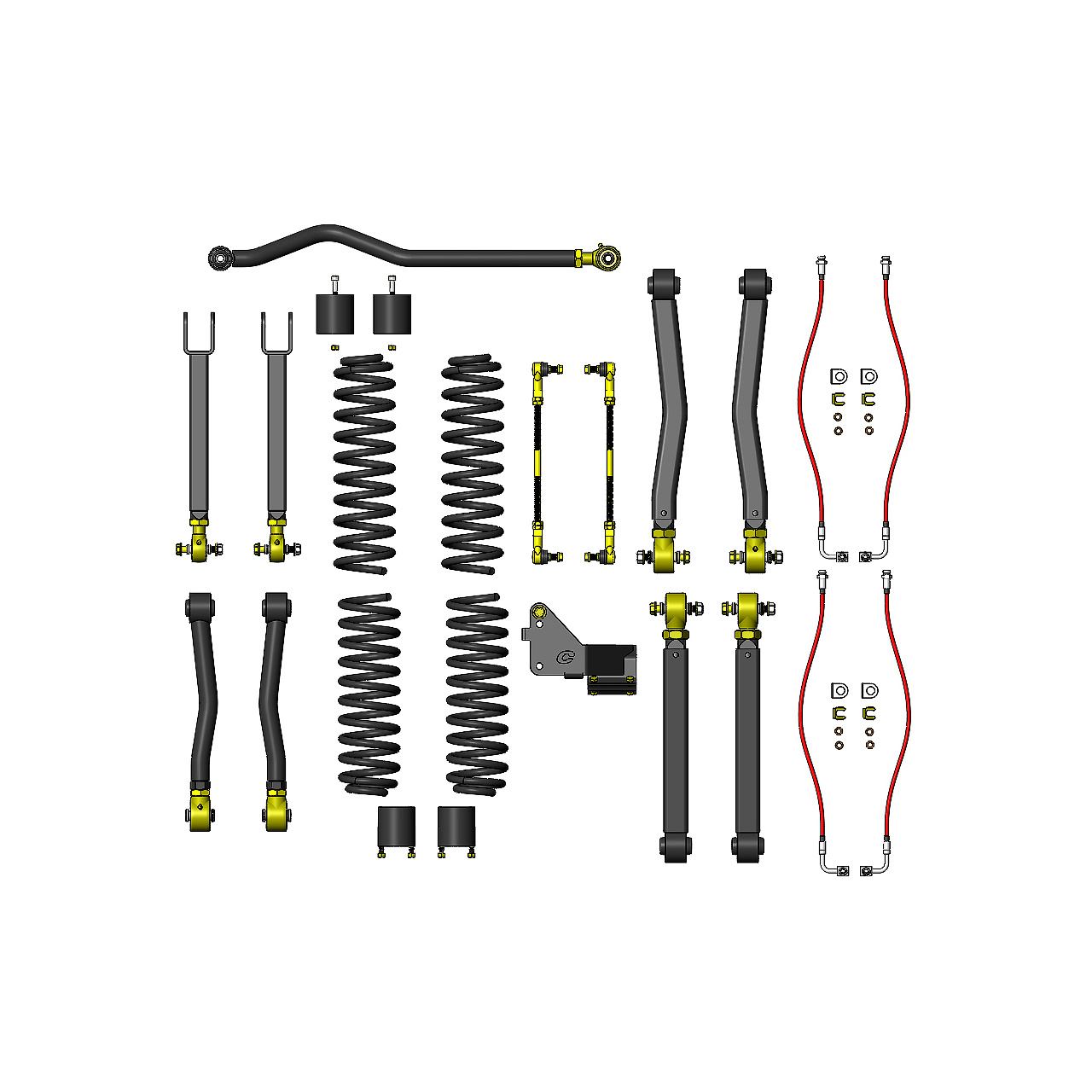 3,5 cala CLAYTON OFF ROAD - zawieszenie Jeep Wrangler JK 2 drzwi