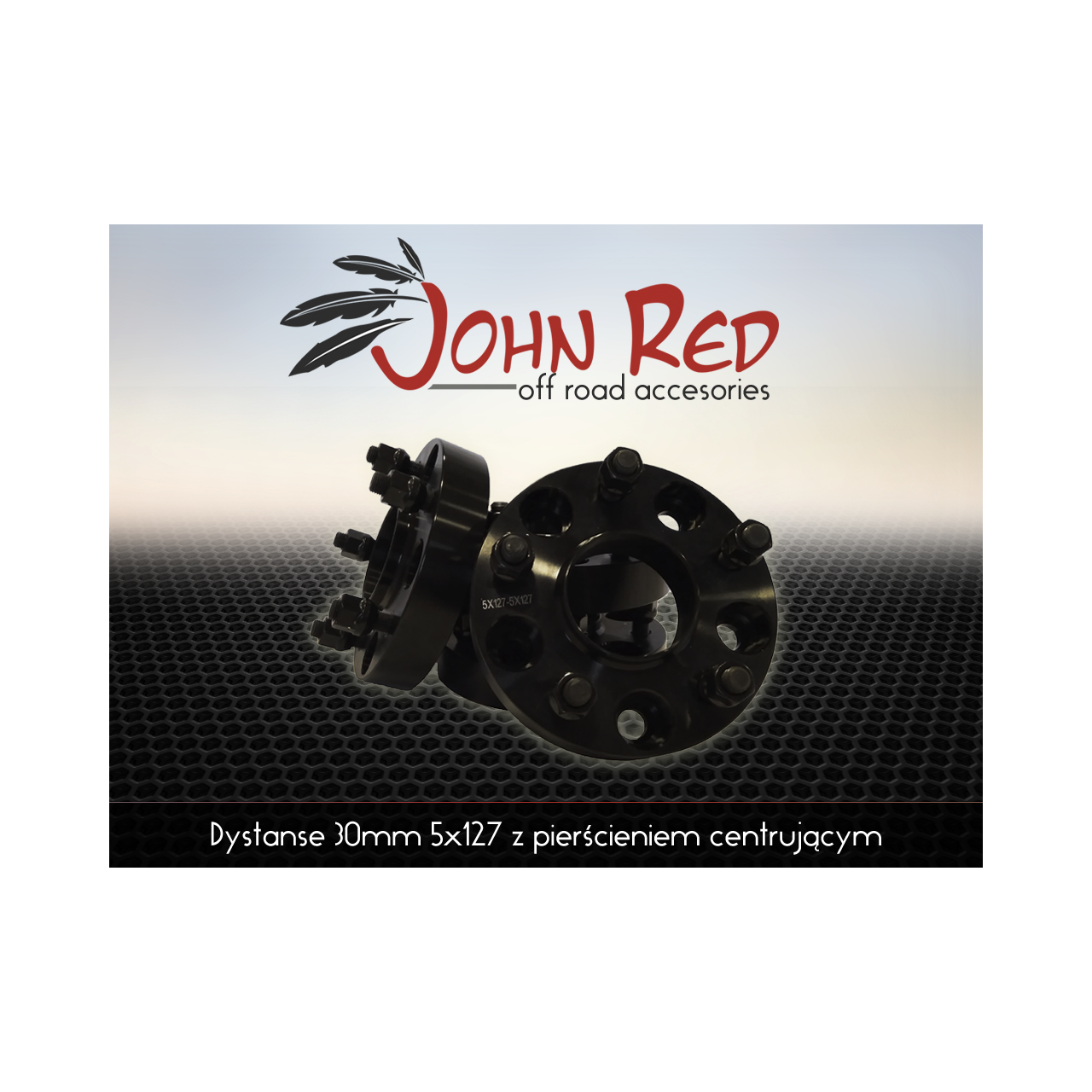 Dystanse aluminiowe 30mm 5x127 z pierścieniem
