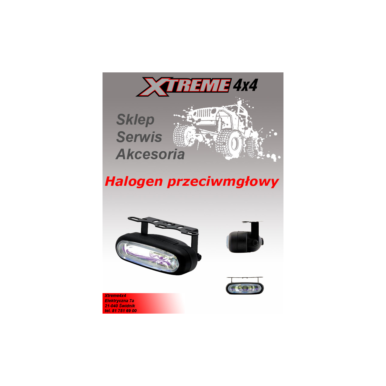 Halogen przeciwmgielny 122x48mm H3