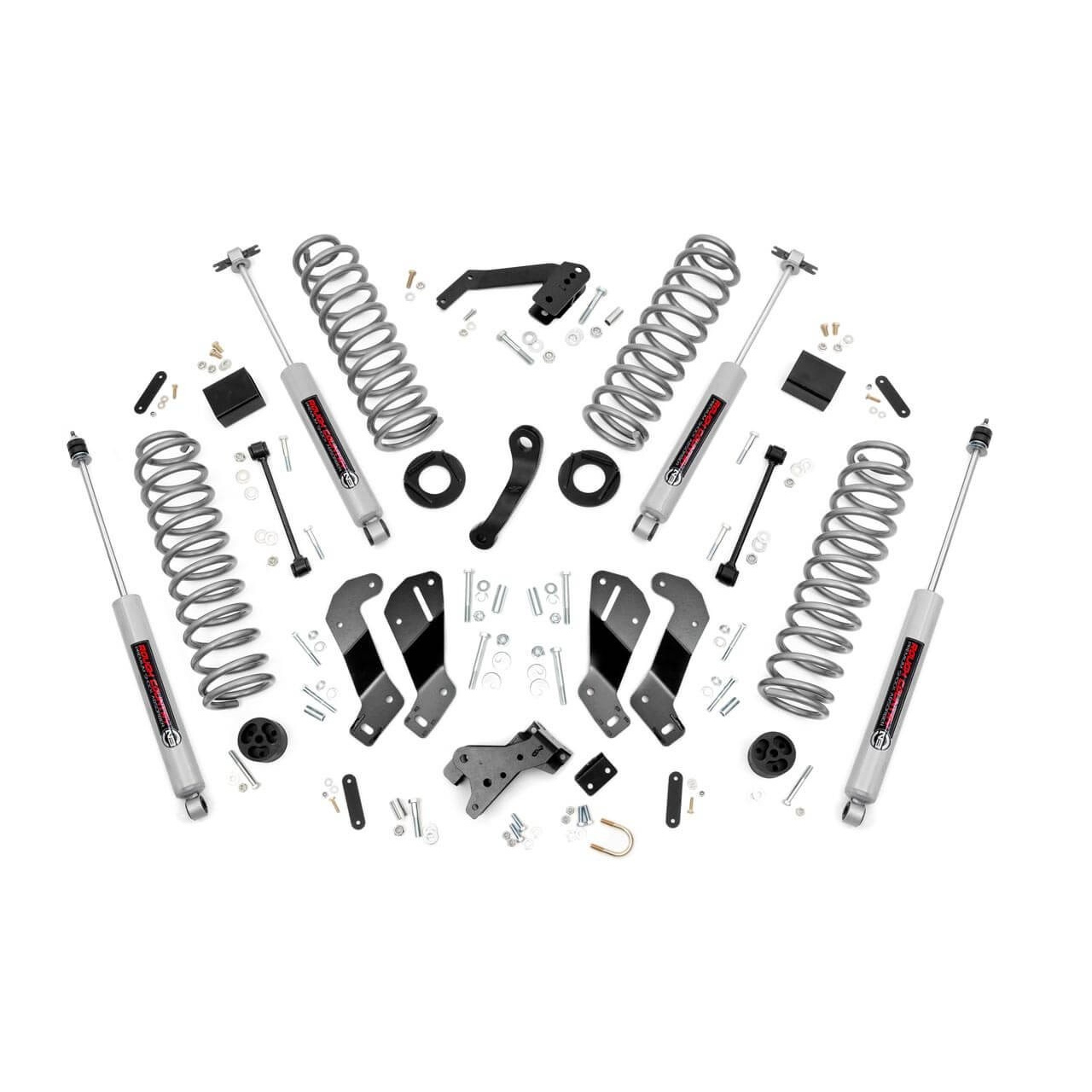 3,5 cala Rough Country Lift Kit z Obniżeniem Mocowania Wahaczy - Wrangler JK Unlimited 4 drzwi