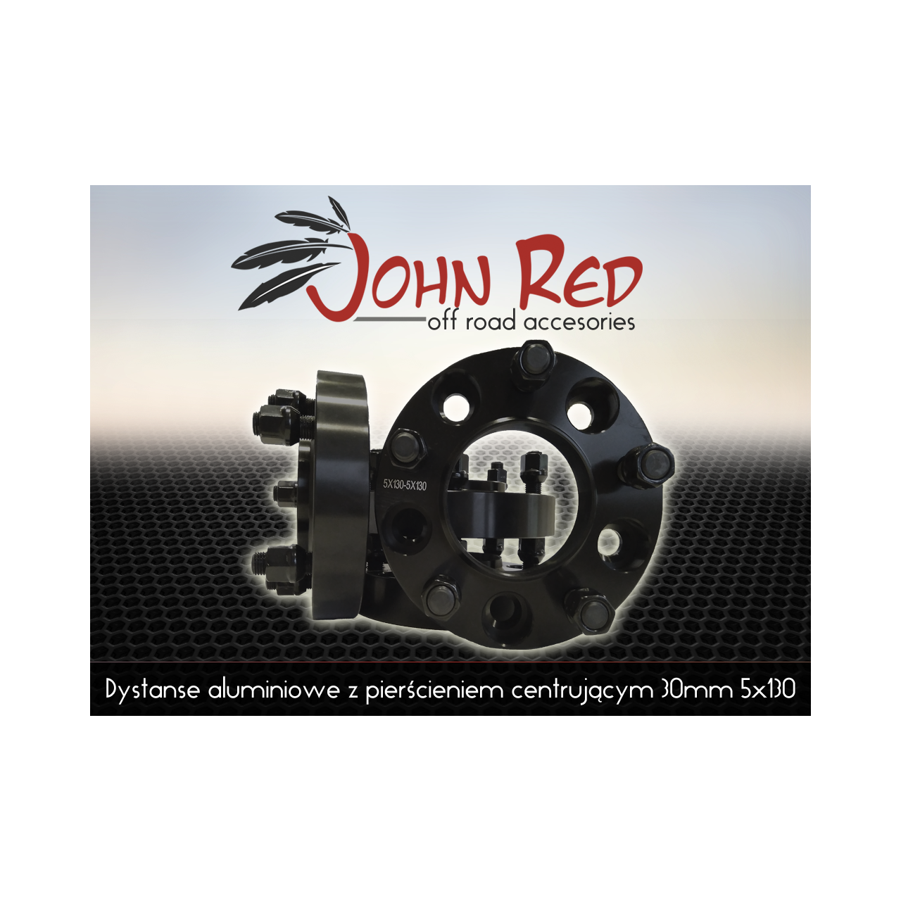 Dystanse aluminiowe z pierścieniem 30mm 5x130 Mercedes Gelenda