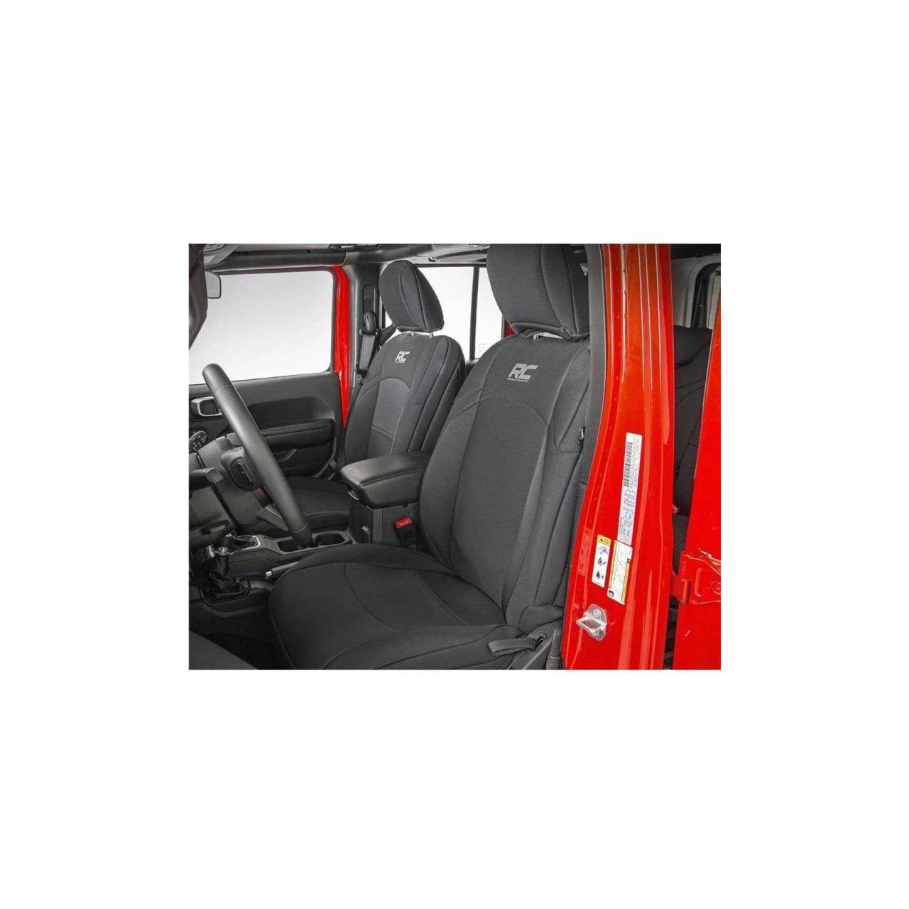 Komplet pokrowców na fotele neoprene black Rough Country Wrangler JL 2018+
