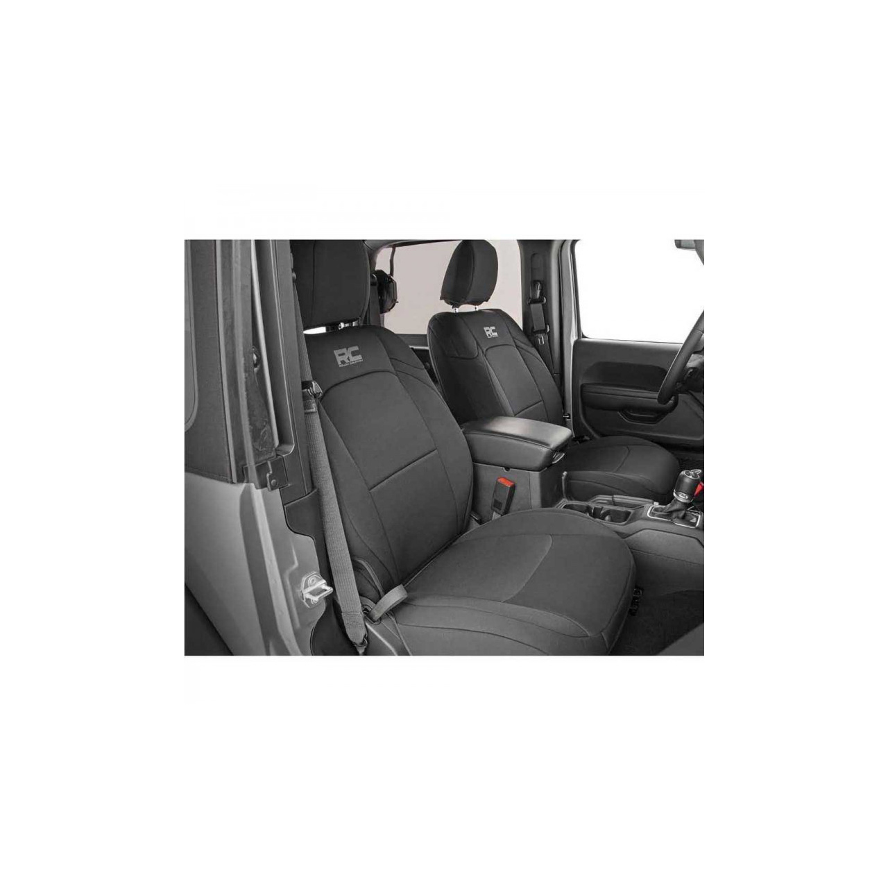 Komplet pokrowców na fotele neoprene black Rough Country Wrangler JL 2018+