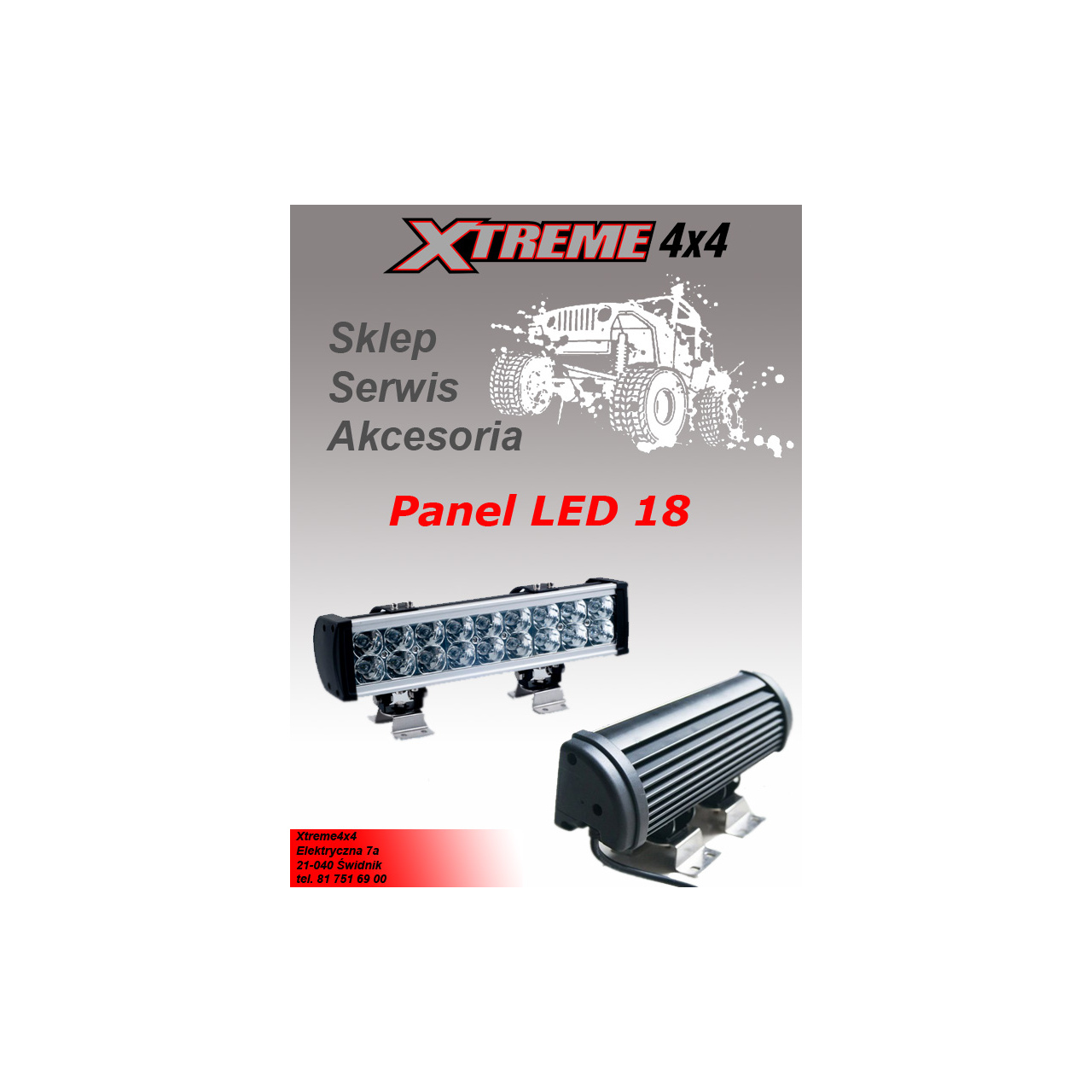 LED diodowa lampa robocza na 18 led