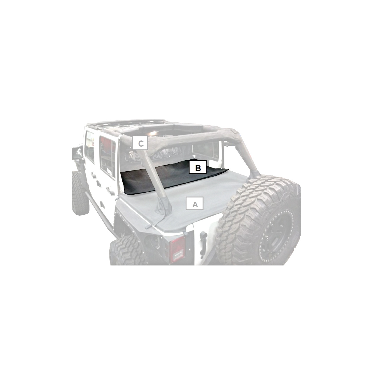 Pokrycie siedzeń tylnych czarne Smittybilt - Jeep Wrangler JK 4