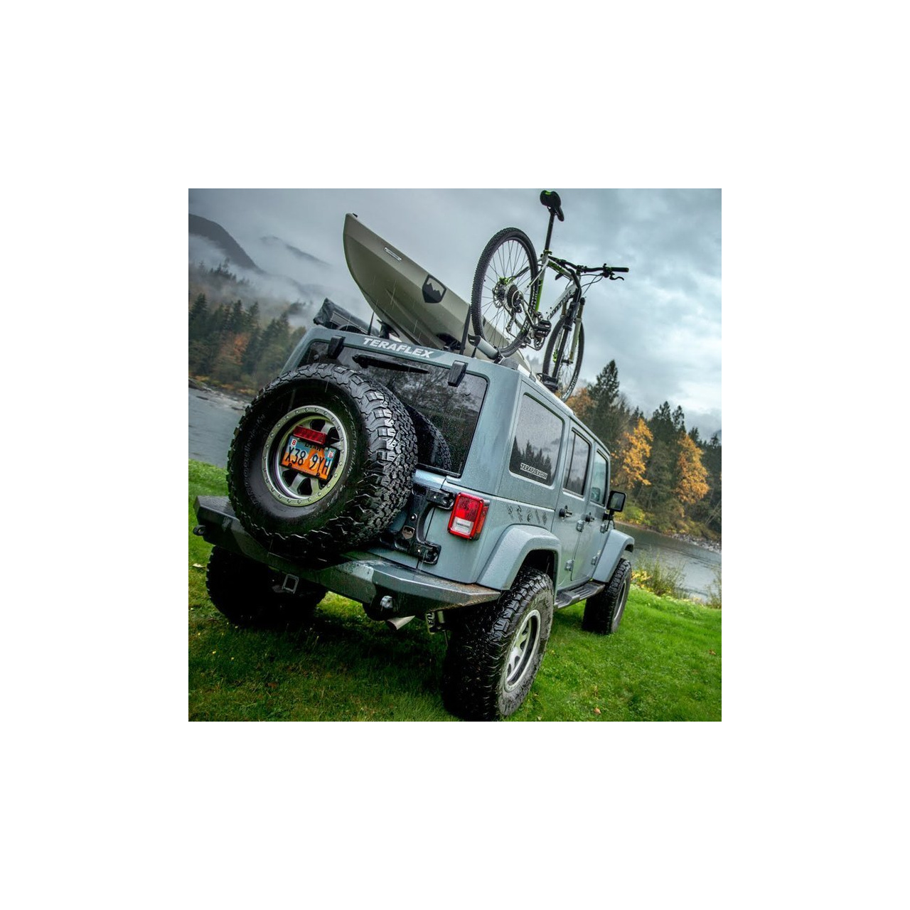 JEEP WRANGLER JL 2018+ Wzmocnione przeniesienie i mocowanie koła zapasowego TeraFlex Alpha HD