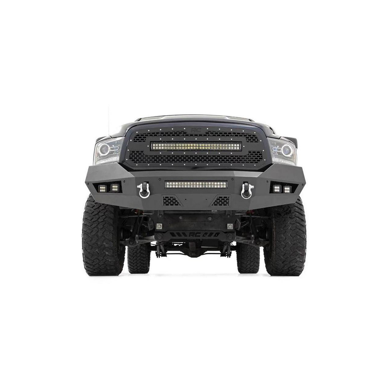 Zderzak stalowy przód z oświetleniem LED Rough Country RAM1500 2009-2018