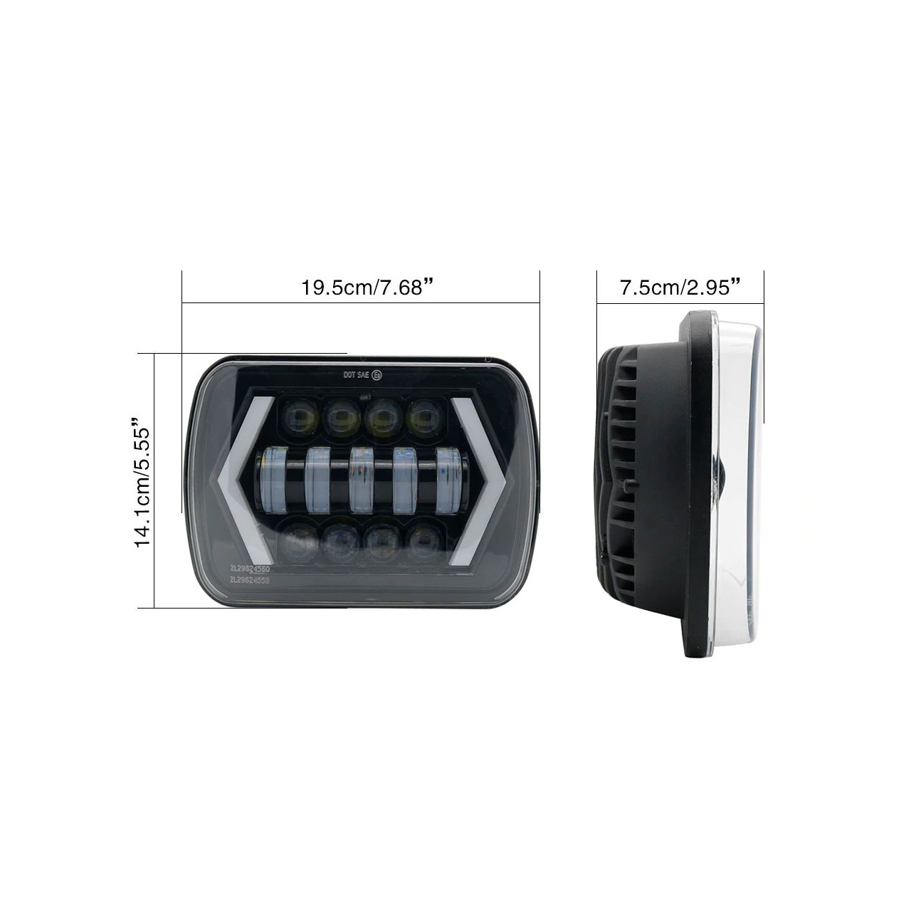 Lampy przednie LED Jeep Cherokee XJ Wrangler YJ