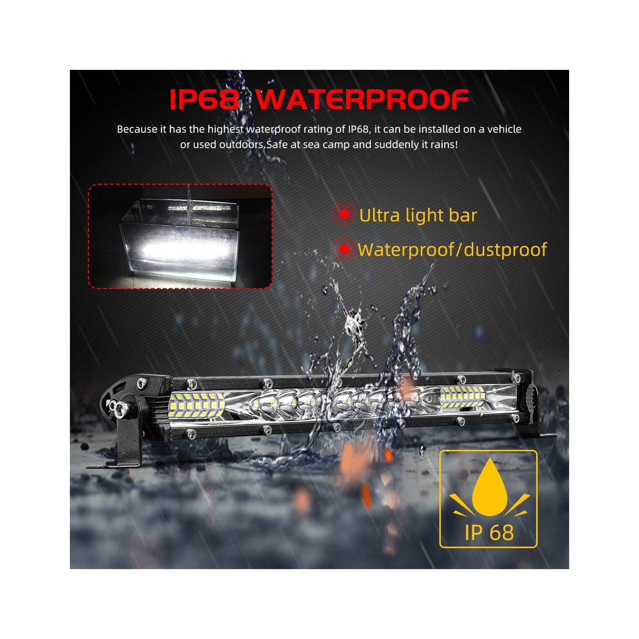 Nowość!!! listwa LED slim 2,7cm wysokości 1344mm - 280W