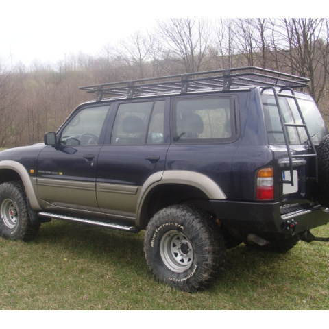 Bagażnik dachowy Nissan Patrol Y61 długi z siatką.