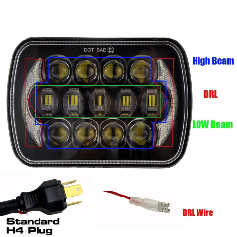 Lampy przednie LED Jeep Cherokee XJ Wrangler YJ