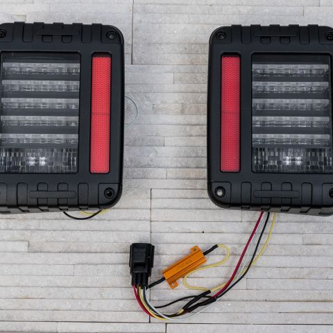 LAMPY TYLNE LED JEEP WRANGLER JK BLACK LIGHT