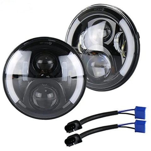  LAMPY PRZEDNIE LEDOWE 7'' JEEP WRANGLER JK 07-18