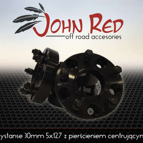 Dystanse aluminiowe 30mm 5x127 z pierścieniem