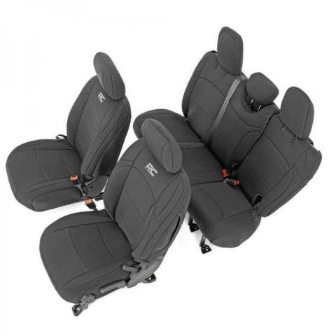 Komplet pokrowców na fotele neoprene black Rough Country Wrangler JL 2018+