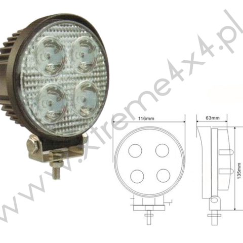 Lampa robocza okrągła LED 2800Lm