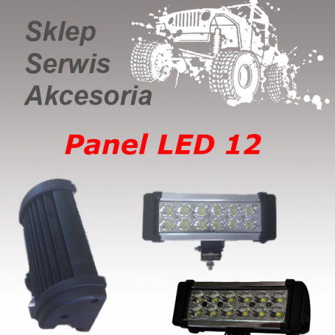 LED diodowa lampa robocza na 12 led