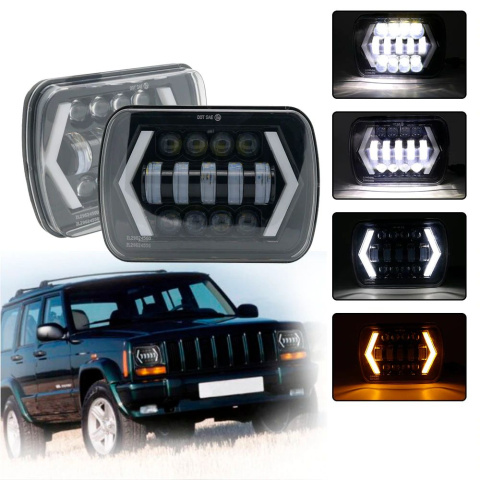 Lampy przednie LED Jeep Cherokee XJ Wrangler YJ