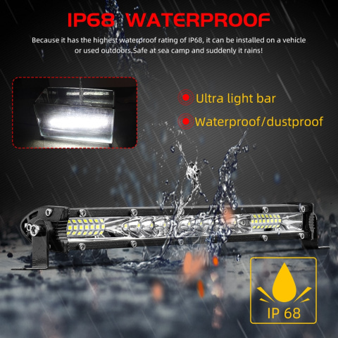 Nowość!!! listwa LED slim 2,7cm wysokości 1154mm 44" - 210W