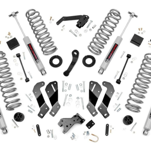 3,5'' Rough Country Lift Kit z Obniżeniem Mocowania Wahaczy - Wrangler JK 2 drzwi