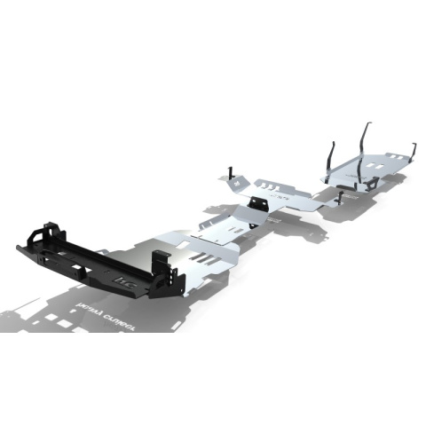 Komplet 4 aluminiowych płyt osłonowych do Toyota LC150 2021+